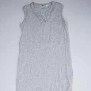 Athleta Grey Jersey-like dress curved bottom hem